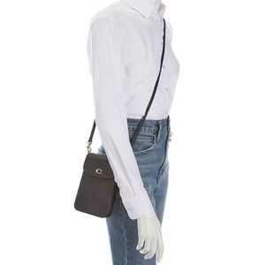 COACH
Pebbled Leather Gold Tone Phone Crossbody Bag  NWOT